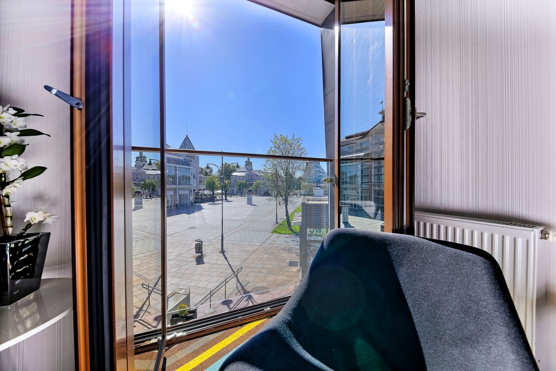 Widok z balkonu hotelu Bayjonn na Sopot
